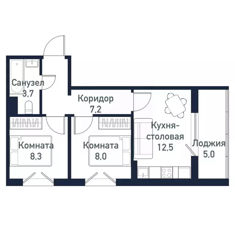 2-к кв. Челябинская область, Челябинский городской округ, пос. ... - Фото 0
