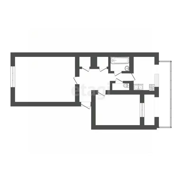2-к кв. Севастополь ул. Тараса Шевченко, 3 (52.8 м) - Фото 2