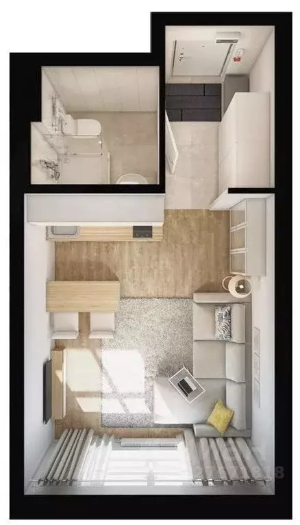 Студия Москва Муравская ул., 38Бк2 (20.0 м) - Фото 2