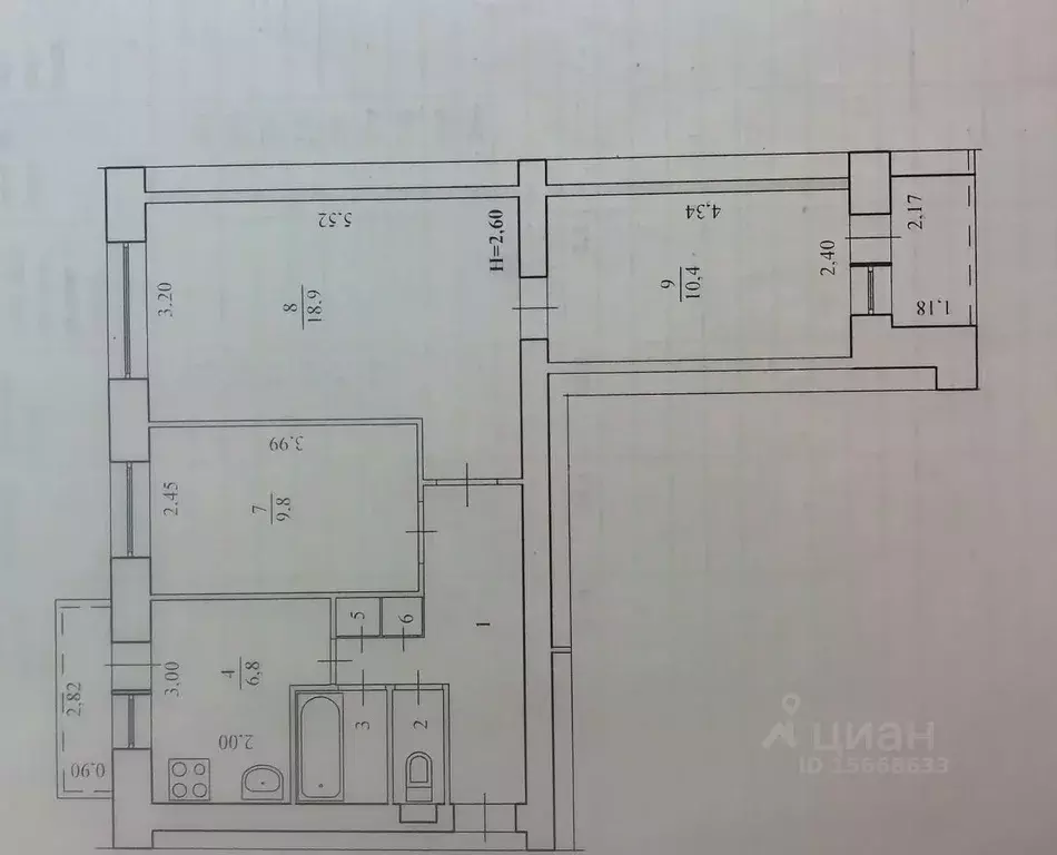3-к кв. Волгоградская область, Волгоград ул. Генерала Штеменко, 54 ... - Фото 2