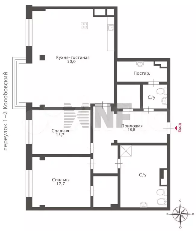 3-к. квартира, 138 м, 3/6 эт. - Фото 0