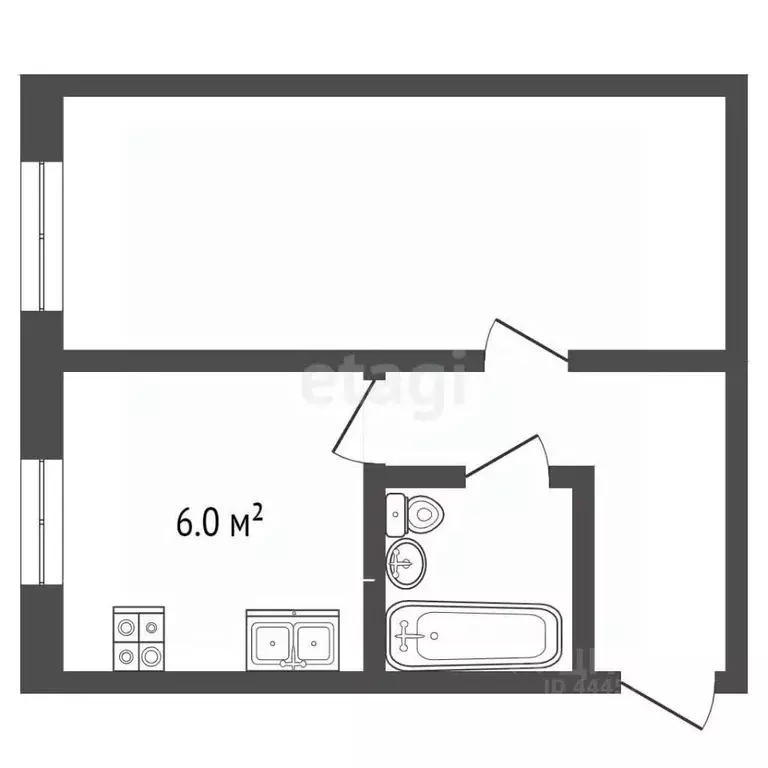 1-к кв. Челябинская область, Челябинск пос. Шершни, ул. Гидрострой, 2 ... - Фото 2