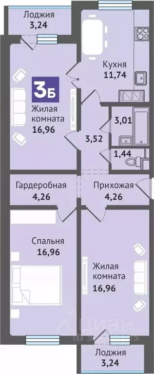 3-к кв. Марий Эл, Медведево городское поселение, Медведево пгт ул. ... - Фото 1