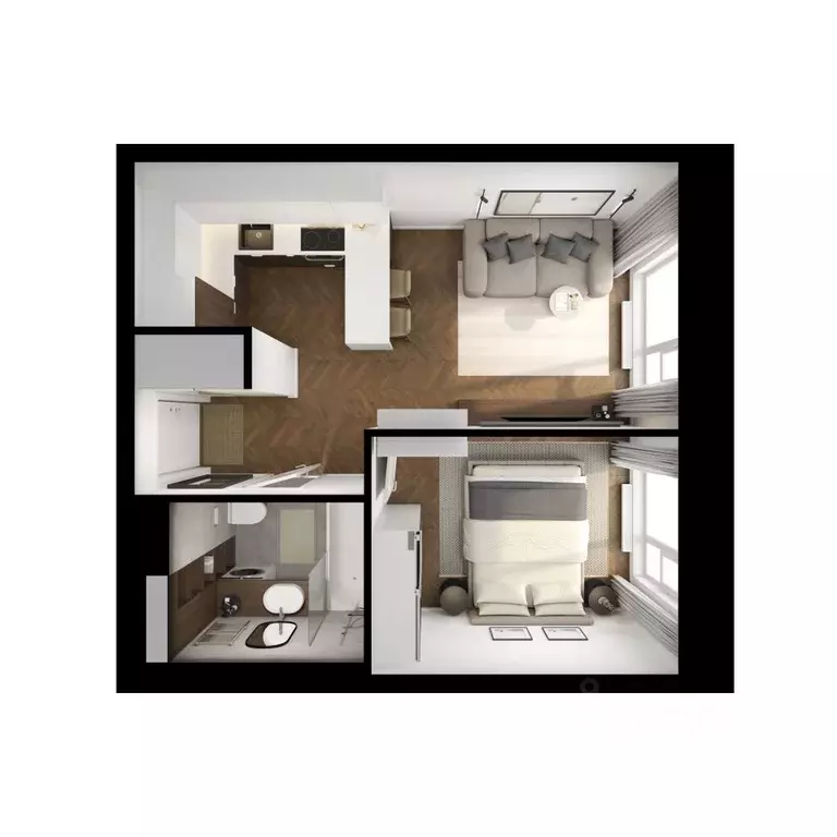 1-к кв. Бурятия, Улан-Удэ ул. Шмидта, 37А (33.12 м) - Фото 1