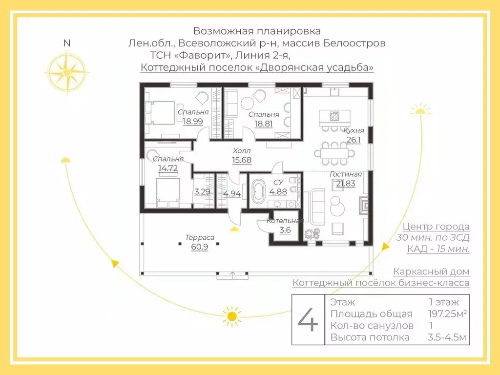 Коттедж в Ленинградская область, Всеволожский район, Сертоловское ... - Фото 2