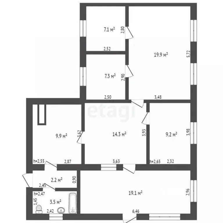 Дом в Брянская область, Жуковка пер. 1-й Чапаева, 21 (93 м) - Фото 1