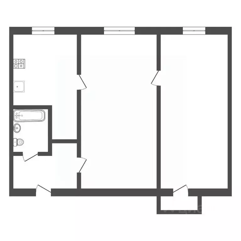 2-к кв. Тульская область, Болохово Киреевский район, ул. Корнеева, 2А ... - Фото 2
