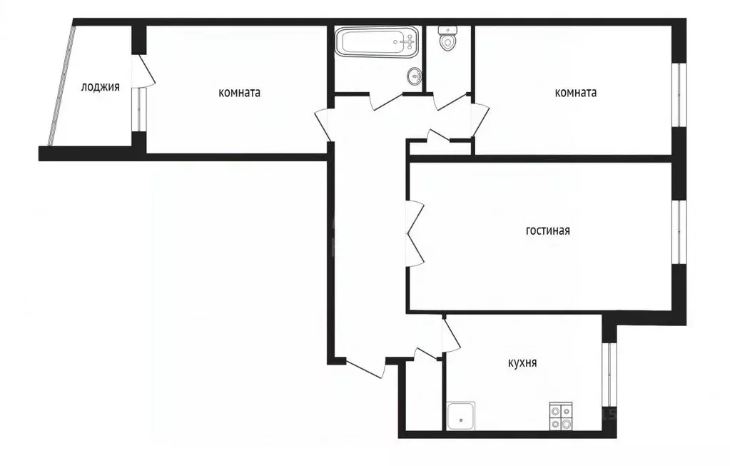 3-к кв. Тюменская область, Тюмень Ставропольская ул., 13 (70.0 м) - Фото 1