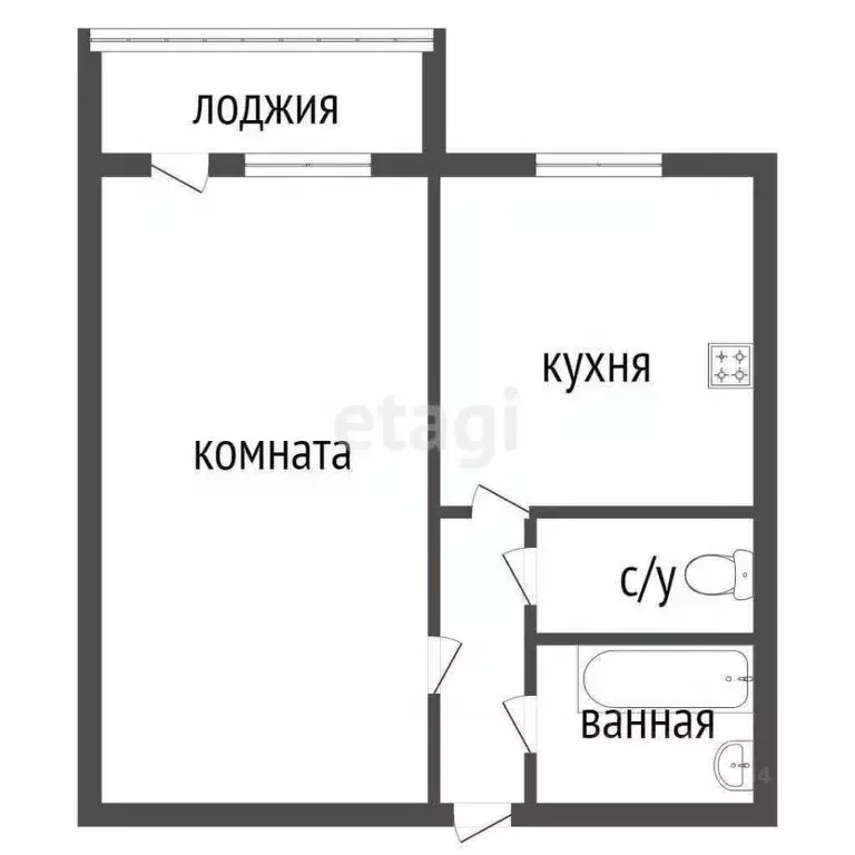 1-к кв. Курганская область, Курган Заозерный жилрайон, 3-й мкр, 9 ... - Фото 1