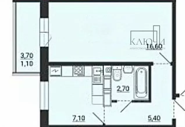 1-к кв. Челябинская область, Магнитогорск просп. Карла Маркса, 237к2 ... - Фото 2