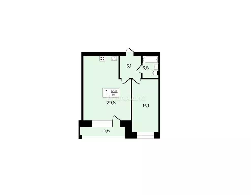 2-комнатная квартира: Суздаль, Советская улица, 65 (56.1 м) - Фото 1