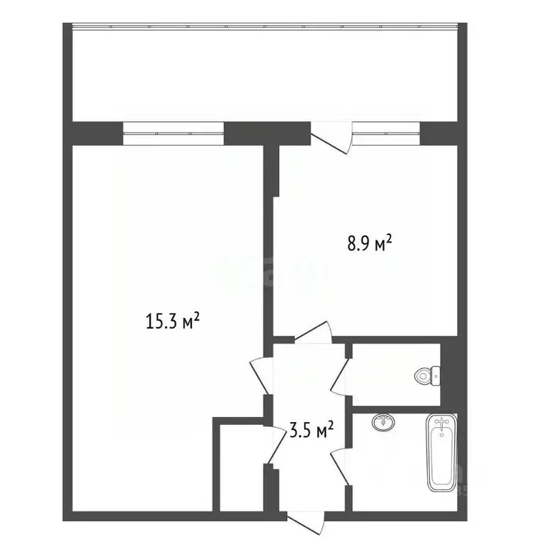 1-к кв. Красноярский край, Красноярск 9 Мая ул., 63 (32.3 м) - Фото 2
