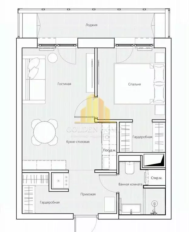 1-к кв. Санкт-Петербург Коломяжский просп., 13к3 (45.0 м) - Фото 1