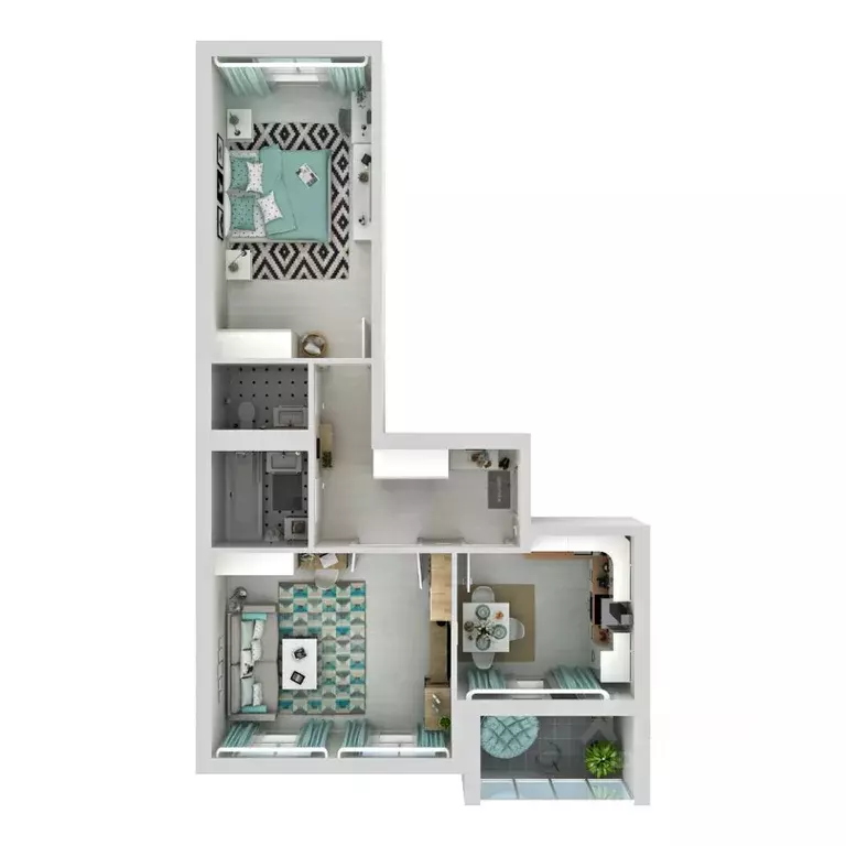 2-к кв. Калужская область, Калуга ул. Изумрудная, 6к1 (59.55 м) - Фото 2