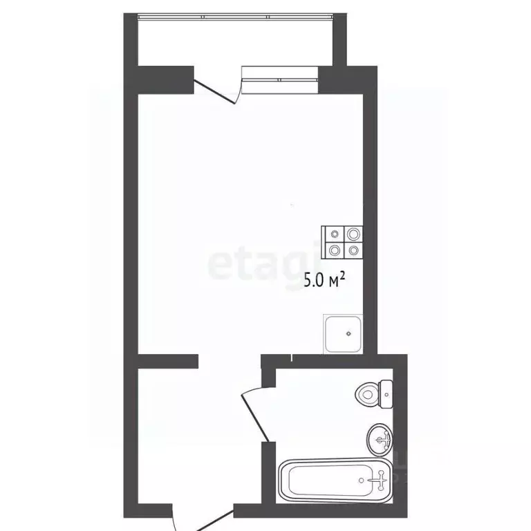 Студия Тюменская область, Тюмень Интернациональная ул., 199к7 (23.9 м) - Фото 1