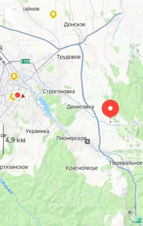 Участок в Крым, Симферопольский район, Трудовское с/пос, с. Дружное ... - Фото 1