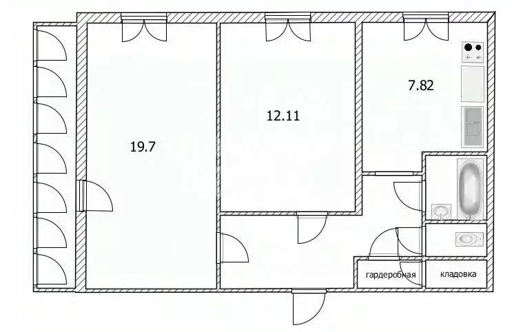 2-к кв. Ульяновская область, Ульяновск ул. Аблукова, 97 (53.1 м) - Фото 1