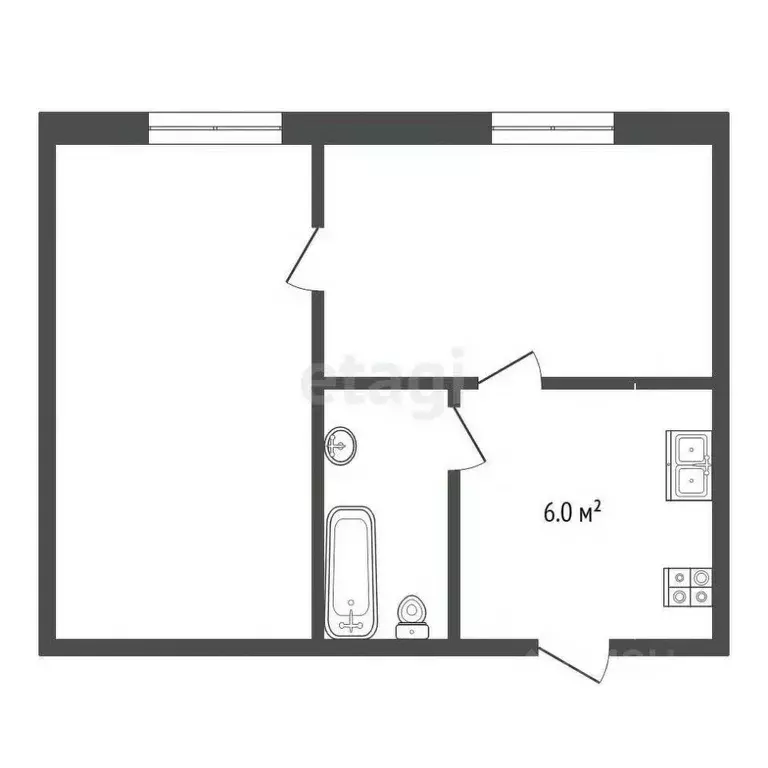 2-к кв. Ставропольский край, Пятигорск Теплосерная ул. (40.0 м) - Фото 2