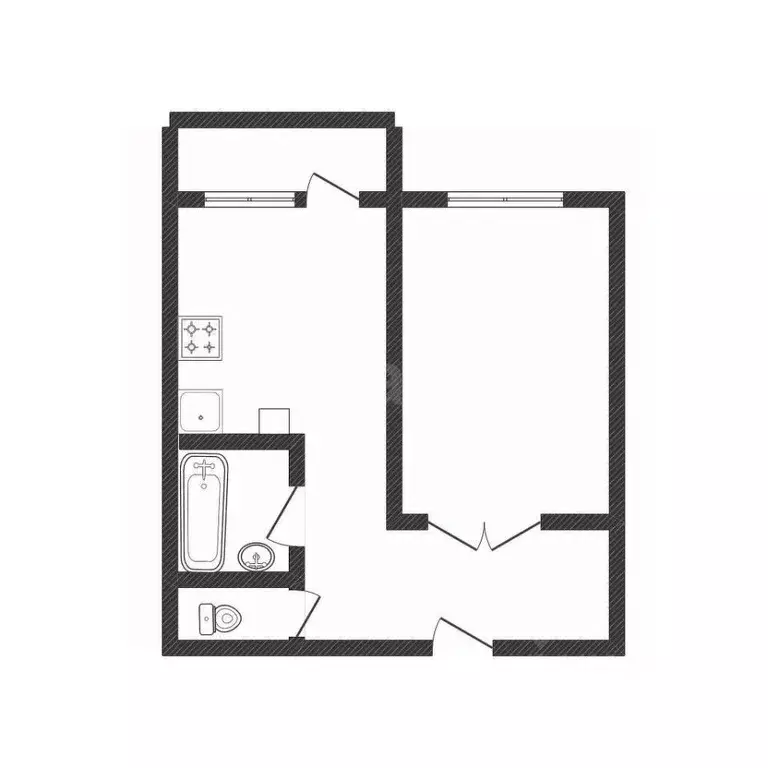 1-к кв. Смоленская область, Смоленск Ново-Чернушенский пер., 5 (38.8 ... - Фото 2