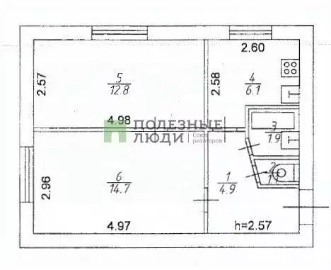 2-к кв. Тверская область, Тверь Сахаровское ш., 20 (41.5 м) - Фото 1