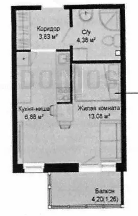 Квартира-студия, 29,4 м, 2/25 эт. - Фото 0