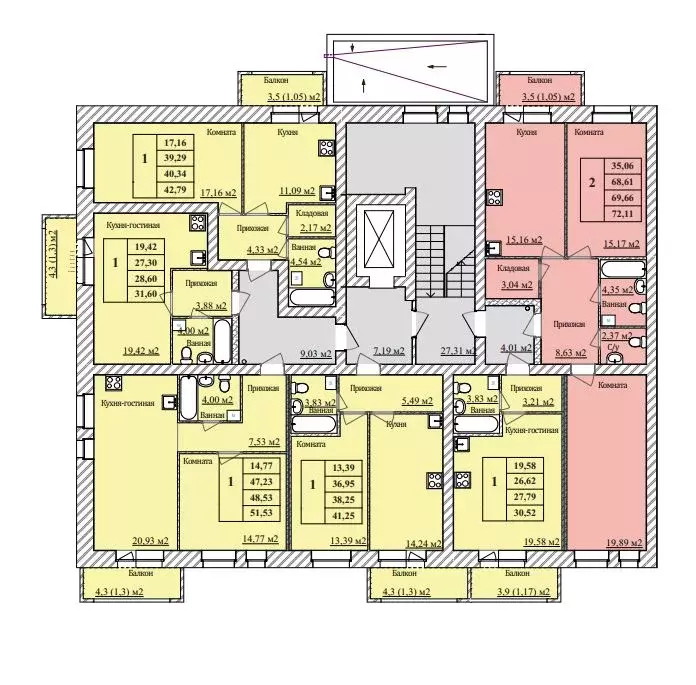 1-к кв. Ярославская область, Ярославль Уютный Квартал жилой комплекс ... - Фото 2