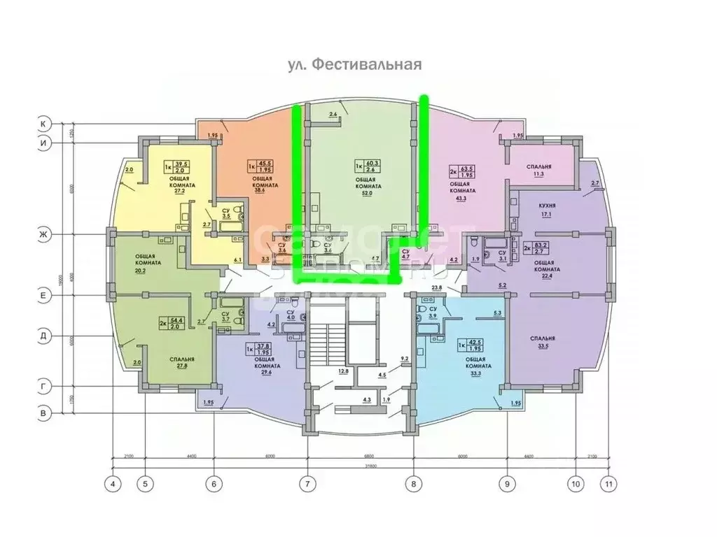 2-к кв. Иркутская область, Ангарск 192-й кв-л, 7 (60.3 м) - Фото 2