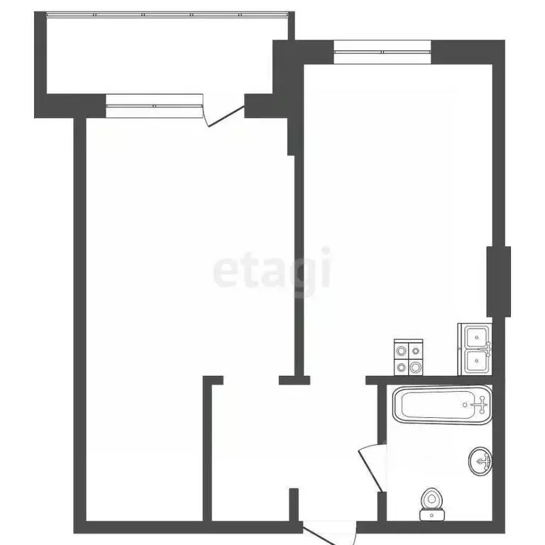 1-к кв. Саха (Якутия), Якутск Якутская ул., 2/17 (38.4 м) - Фото 1