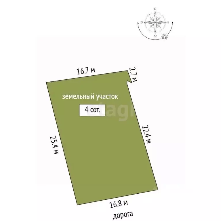 Участок в Мордовия, Лямбирский район, с. Берсеневка ул. Южная (4.0 ... - Фото 1