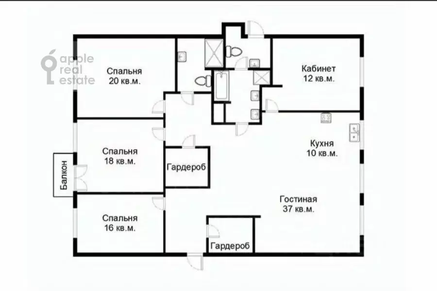 5-комнатная квартира: Москва, улица Остоженка, 7с1 (156 м) - Фото 1