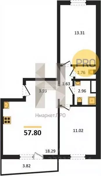 2-к кв. Челябинская область, Челябинский городской округ, пос. ... - Фото 1
