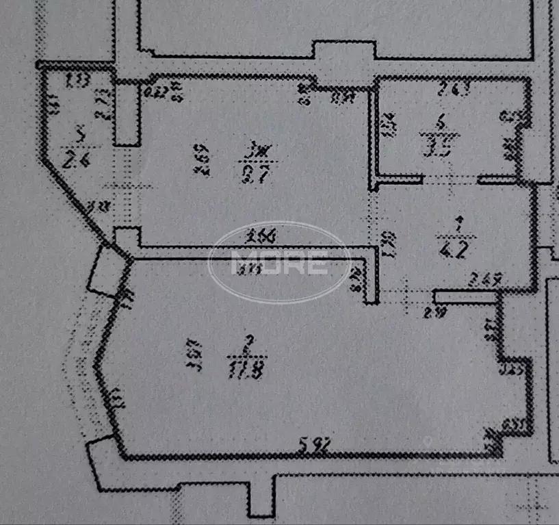 1-к кв. Калининградская область, Калининград Батальная ул., 104 (36.0 ... - Фото 2