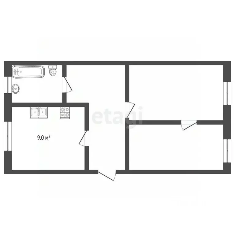 2-к кв. Ярославская область, Данилов ул. Ленина, 13Д (41.5 м) - Фото 2