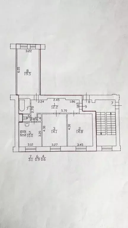 3-к кв. Санкт-Петербург Парголовская ул., 5 (75.2 м) - Фото 1