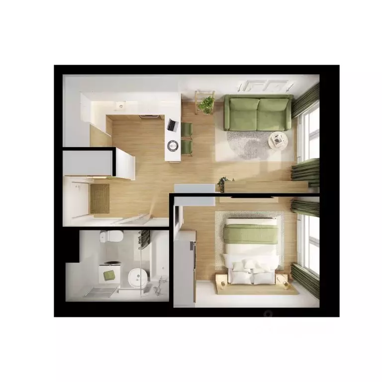 1-к кв. Ленинградская область, Всеволожский район, д. Новое Девяткино ... - Фото 2