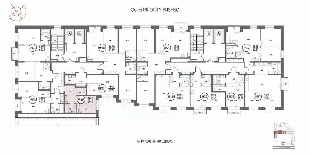 1-к кв. Иркутская область, Иркутск Макс жилой комплекс (25.45 м) - Фото 2