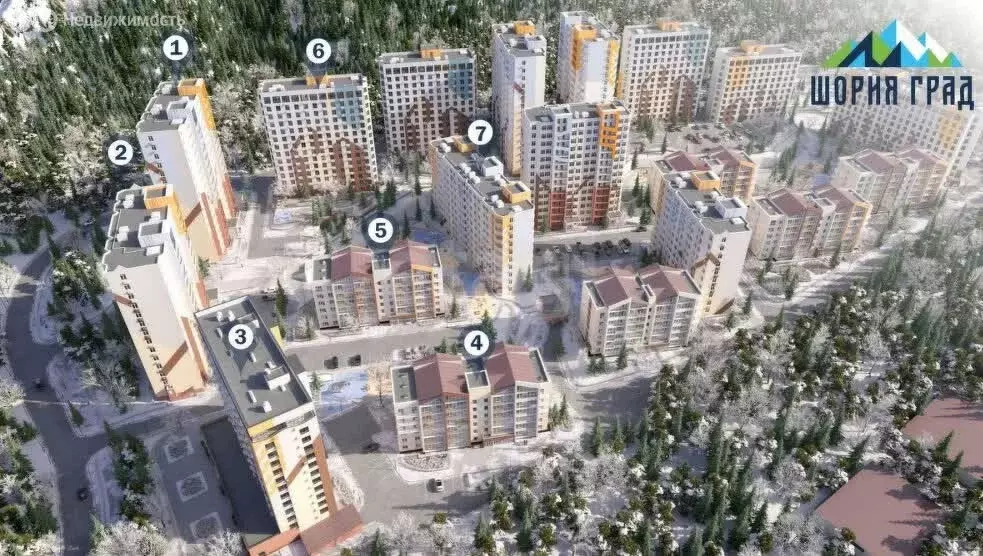 Квартира-студия: посёлок городского типа Шерегеш, улица Гагарина, 51/4 ... - Фото 2