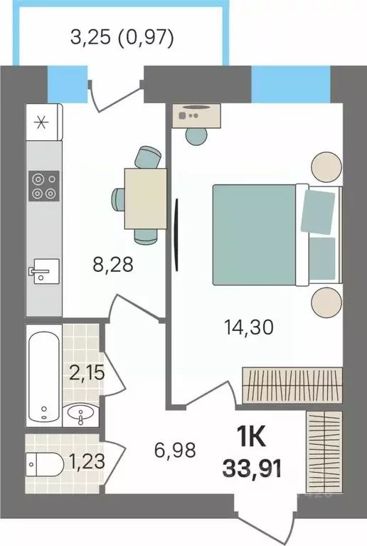 1-к кв. Пермский край, Пермский муниципальный округ, с. Култаево ул. ... - Фото 1