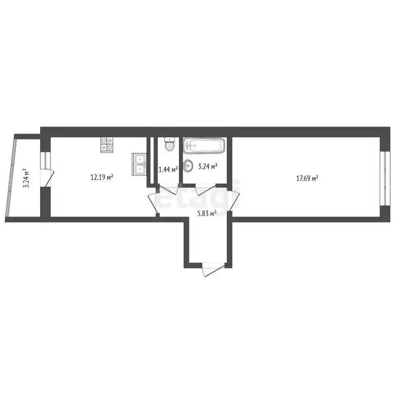 1-комнатная квартира: Саранск, Солнечная улица, 19/2 (42 м) - Фото 1