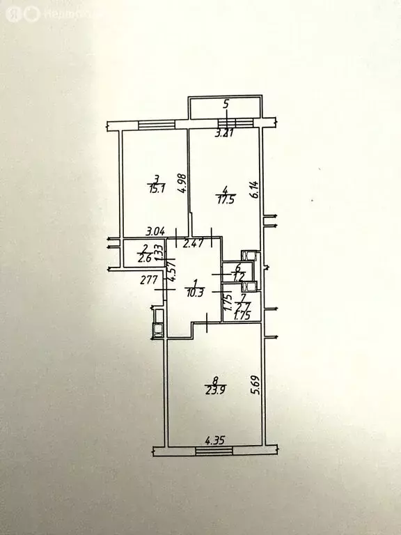 2-комнатная квартира: Видное, бульвар Зелёные Аллеи, 14 (73.3 м) - Фото 2