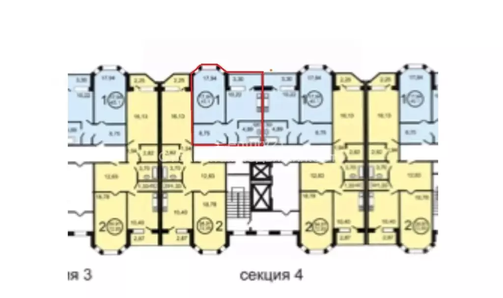 2-к кв. Москва, Москва, Московский г. 3-й мкр, 9 (42.2 м) - Фото 1