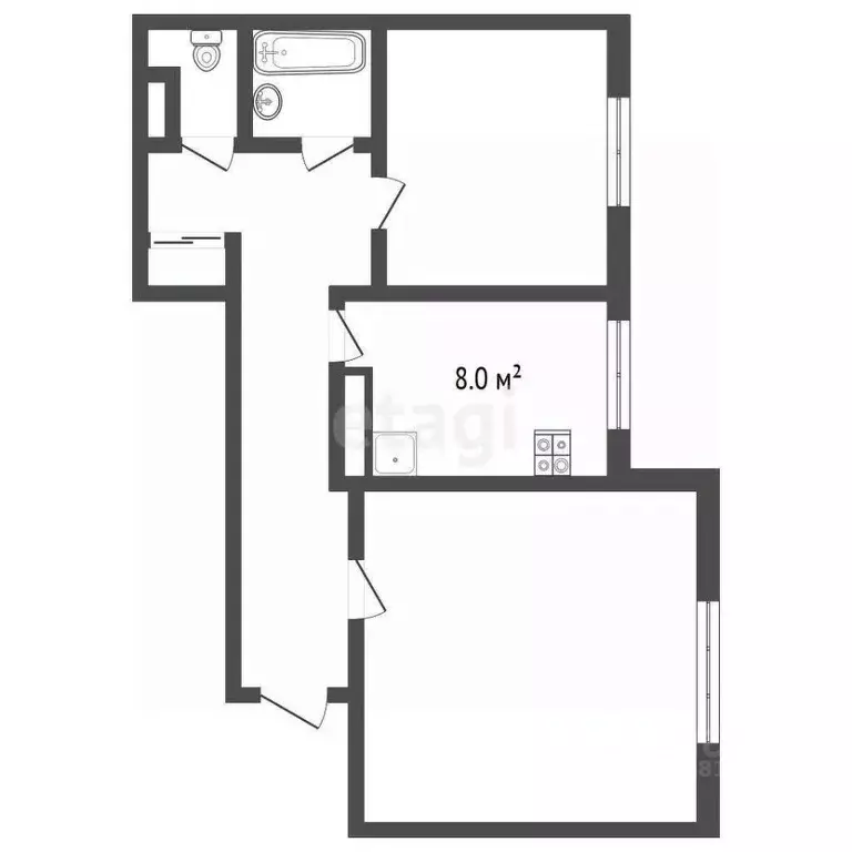 2-к кв. Коми, Усинск Возейская ул., 13 (65.7 м) - Фото 1