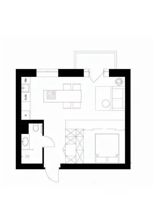 Студия Курганская область, Курган Заозерный жилрайон, 7-й мкр, 18В ... - Фото 2