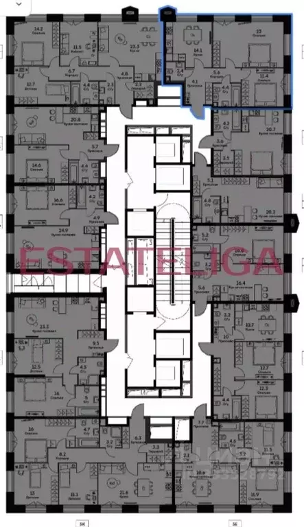 3-к кв. Москва Эра жилой комплекс, 3 (65.0 м) - Фото 2