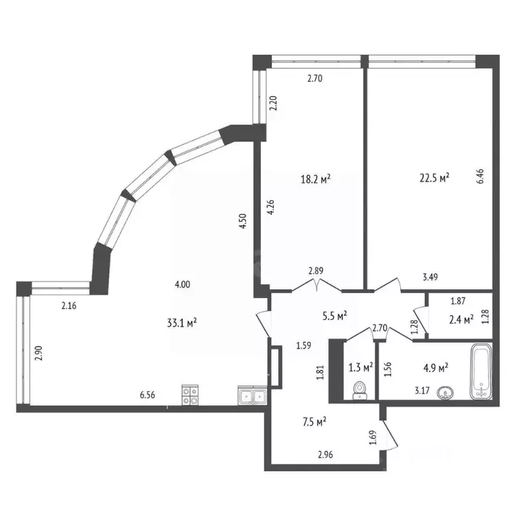 2-к кв. Саха (Якутия), Якутск ул. Лермонтова, 42 (95.4 м) - Фото 2