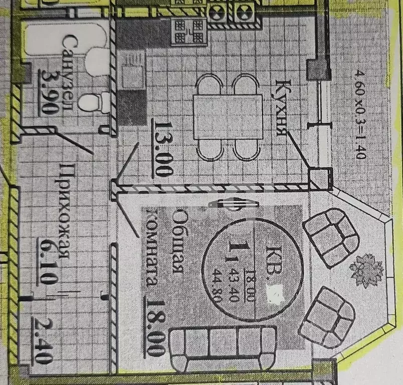 1-к кв. Краснодарский край, Анапа Владимирская ул., 69 (48.0 м) - Фото 2