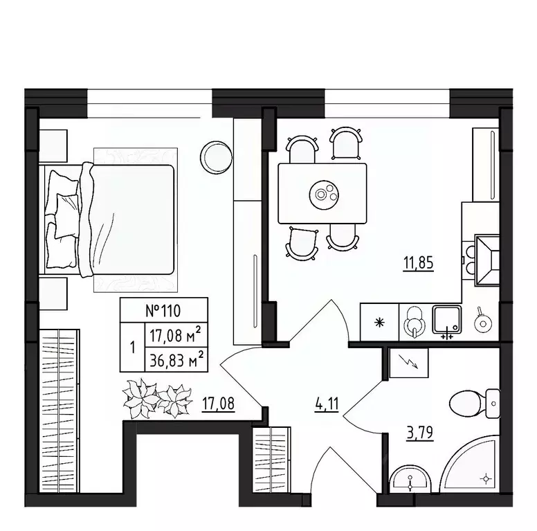 1-к кв. Ленинградская область, Гатчинский муниципальный округ, д. ... - Фото 0