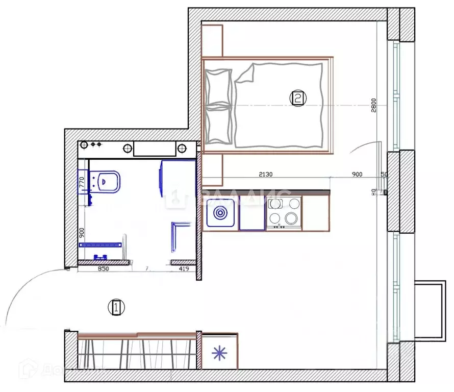 Продаётся 1-к квартира, 26 м - Фото 1