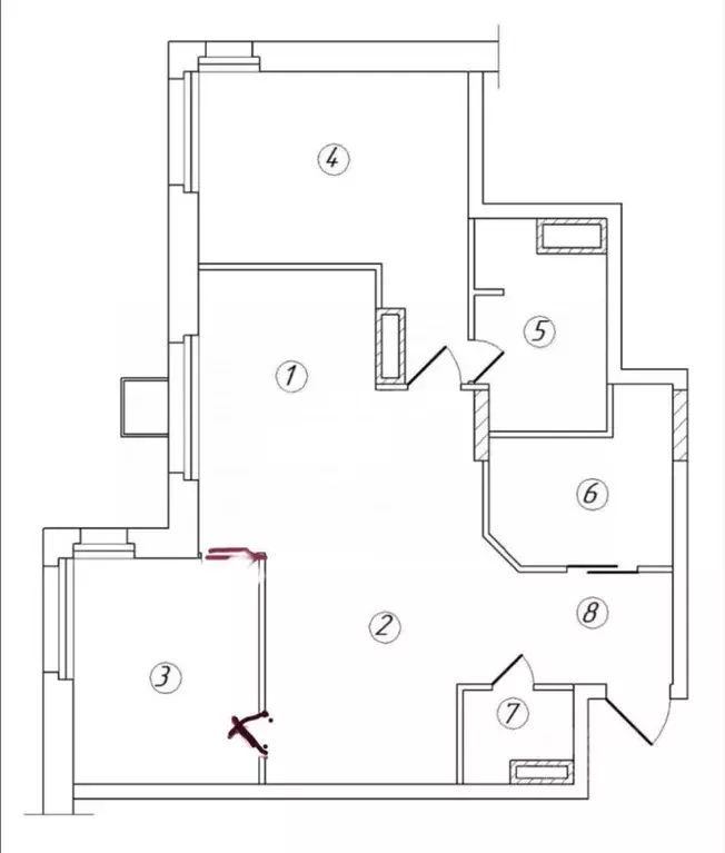 3-к кв. Москва ул. Маршала Соколовского, 5 (88.1 м) - Фото 2