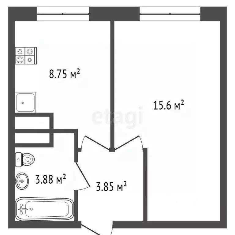 2-к кв. Ярославская область, Рыбинск ул. Ворошилова, 32 (53.0 м) - Фото 1